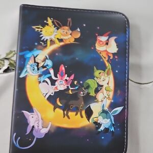 Eevee Evolution Trading Card Binder With 50 Sleeves Wrist Strap & Zip Close NEW
